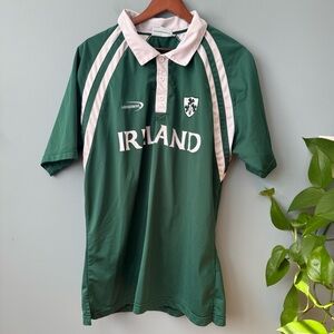Lansdowne Ireland Rugby Team Polo Jersey. Green and White. Men’s XXL